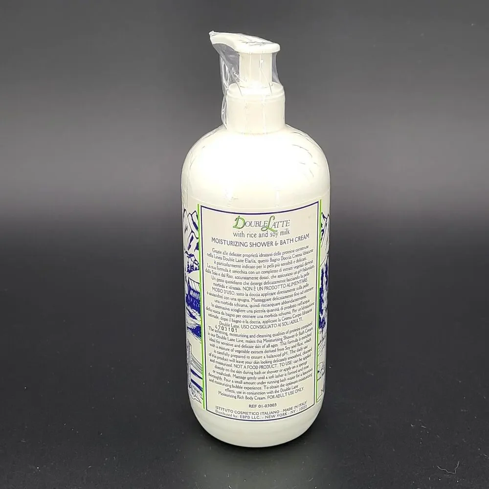 Elariia Double Latte Moisturizing Shower & Bath Cream 16.8 oz Sensitive Skin